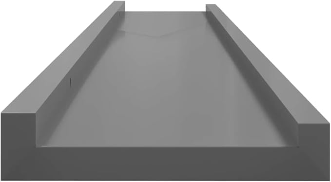 Floating Wall Shelves Set of 2, 39.4 Inch Modern MDF Shelving for Bedroom, Living Room, and Office, Decorative Storage Ledge Display, Gray