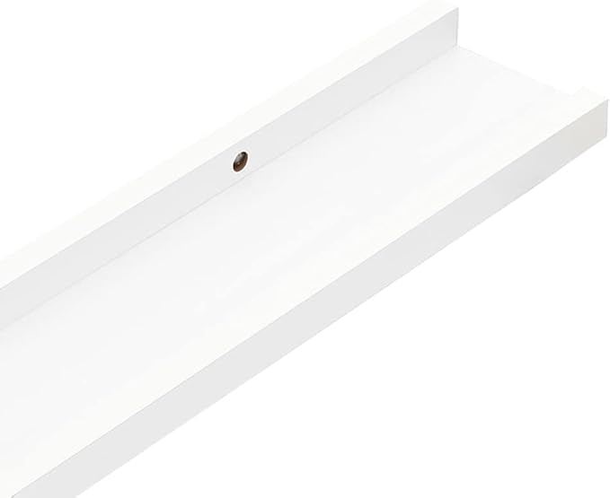 Wall Shelves 4 pcs White 39.4x3.5x1.2 Inches MDF Floating Shelves for Living Room Bedroom Storage Display Organizer Modern Decorative Shelving Units