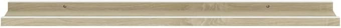 Wall Shelves 4 Pack White and Sonoma Oak Floating Shelves 31.5 Inch for Living Room Bedroom Kitchen Storage Display Organizer Modern Decorative Shelving Units