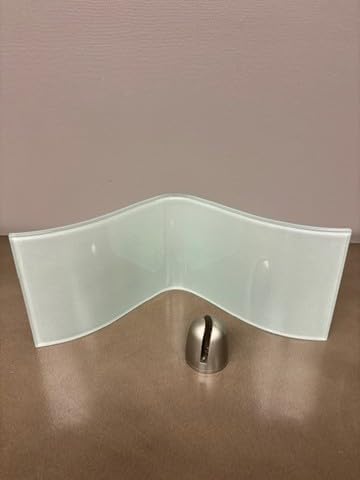 LTL Home Products Heron Floating Glass Shelf Kit by Wallscapes – Decorative Tempered Glass Wall Shelf with Brackets, Modern Wall-Mounted Display Shelf for Home Décor, Assorted Colors (Opaque)