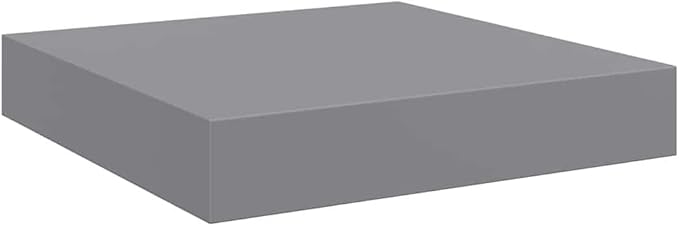Floating Wall Shelf, Modern Honeycomb Display Shelves for Living Room, Bedroom or Office, Decorative MDF Wood Storage Organizer, Grey 9.1 x 9.3 x 1.5 in
