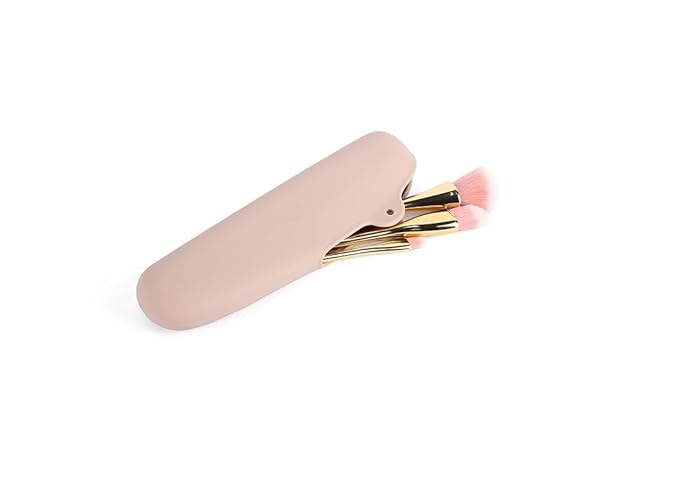 Womens Soft Silicone Travel Makeup Brush holder,Dust-proof Portable,Soft and Eco-Friendly Beauty Make up Organizer (1, Khaki Brush Holder)