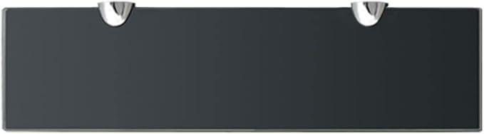 Floating Shelf Glass 15.7x3.9 Inches 0.3 Inch Thick Wall Mounted Bathroom Storage Modern Display Shelf with 22lb Capacity Zinc Alloy Brackets for Living Room Bedroom