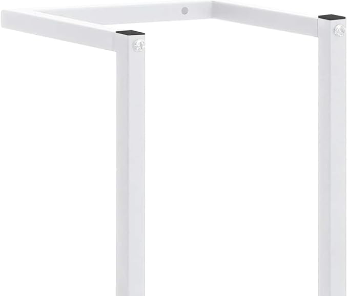 'vidaXL White Towel Rack - Industrial Style Wall-Mounted Steel Bathroom Towel Holder