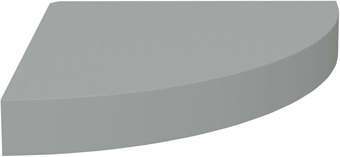 Floating Corner Shelves 2-Pack Gray 9.8"x9.8"x1.5" Wall Mounted Honeycomb MDF and Metal for Bathroom, Living Room, Bedroom Decor with Invisible Mounting System