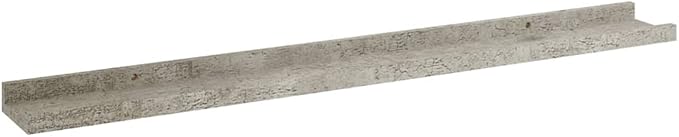 Concrete Gray Wall Shelves 2 Pack 31.5 Inch Industrial Floating Shelves for Living Room Bedroom Storage, Heavy Duty MDF Shelving for Books Plants Decor