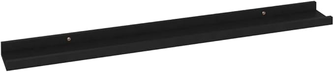 Wall Shelves 4 pcs Black 31.5x3.5x1.2 inch Floating for Wall Decor, Modern MDF Storage Shelves for Living Room Bedroom Kitchen Display Organizer