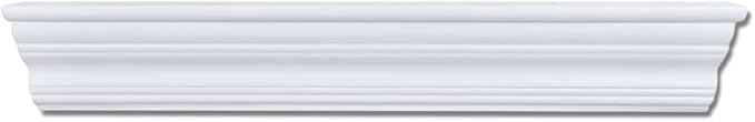 Baroque Style Wall Shelves 2 Pack White Decorative Storage for Living Room Bedroom Bathroom Kitchen Home Decor Floating Shelves with Easy Installation