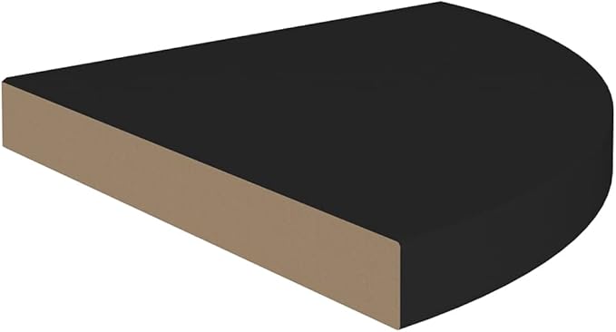 Floating Corner Shelves 2-Pack Black 13.8x13.8x1.5 Inch Wall Mounted Shelves with Invisible Bracket, Honeycomb MDF & Metal for Living Room, Bathroom, Bedroom Storage & Decor