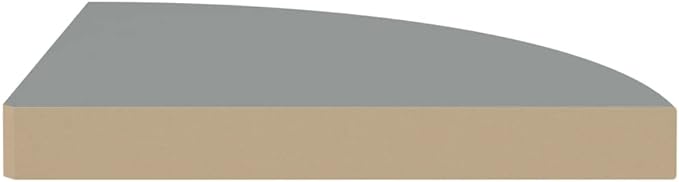 Floating Corner Shelves Gray 13.8x13.8 Inch Set of 2 Wall-Mounted Storage Shelves with Invisible Mounting System for Bathroom Bedroom Living Room Decor
