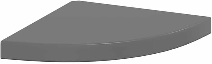 Corner Shelf Set of 4, Floating Wall Shelves for Living Room, High-Gloss Grey Honeycomb MDF Triangular Shelves for Corner Storage and Display, Space-Saving Wall Mount Organizer