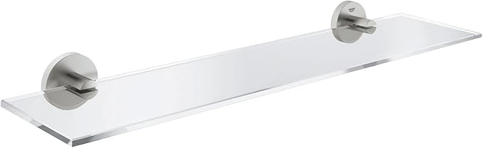 GROHE 41202DC0 Start Accessories Glass Shelf, Steel