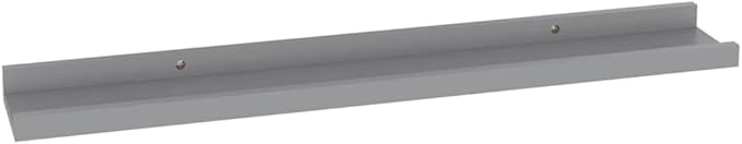 Wall Shelves Set of 4 Gray Floating 23.6x3.5x1.2 Inches for Living Room Bedroom Storage, Modern MDF Wall Mounted Shelves for Decor Books Plants