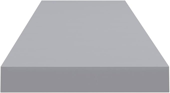 Floating Wall Shelves 2 Pack Gray Modern Display Racks 35.4x9.3x1.5 Inches MDF Board with Invisible Mounting for Living Room Bedroom Home Decor Storage Organizer