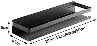 ZTBH Bathroom Divider Bathroom Shelf, Black Bathroom Corner Shelves, Wall Shelf Storage Rack 20cm-50cm Bathroom Hardware Sets (Color : Black 50cm)