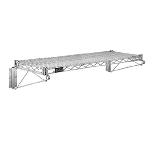 KPS Commercial Chrome Wire Shelf 14 x 48 - NSF, 1 Shelf, Modern Style, Wall Mount, Kitchen Storage