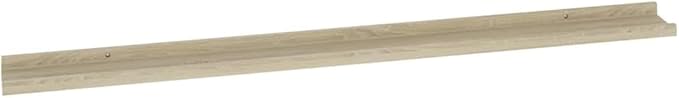Set of 4 Floating Wall Shelves, 45.3 Inch Long Modern Sonoma Oak Display Ledges for Living Room, Bedroom, and Home Office Decor