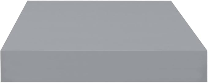 Floating Wall Shelf Gray 15.7x9.1x1.5 Inches MDF Board Invisible Mounting Display Rack for Living Room Bedroom Home Decor Books Awards Collectibles