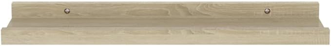 Sonoma Oak Floating Shelves 2 Pack 15.7 Inch Wall Mounted Storage Shelves for Living Room Bedroom Kitchen Bathroom Display Organizer with 11lb Weight Capacity