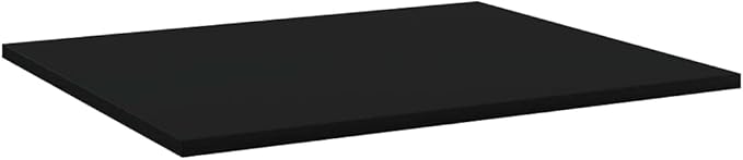 Black Engineered Wood Standard Simple Shelf Set of 8, Minimalist Wall-Mounted Bookshelf for Living Room Office, Space-Saving Design with Sleek Black Finish, Modern Storage
