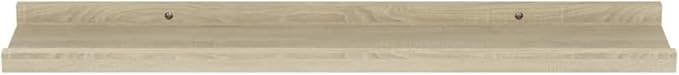 Wall Shelves Set of 4 Floating Shelves Sonoma Oak Finish 23.6 Inch for Living Room Bedroom Bathroom Storage Display Decor Organizer