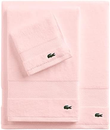 Lacoste Heritage 100% Supima Cotton Bath Sheet, Light Pink, 35" x 70" – Highly Absorbent & Quick Drying, Premium Super Soft Bath Towel, Bathroom Essential, Gift for All Occasions, Machine Washable