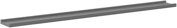 Set of 4 Floating Wall Shelves, 45.3 Inch Modern Grey MDF Storage Display Ledges for Living Room, Bedroom, and Home Office Organization
