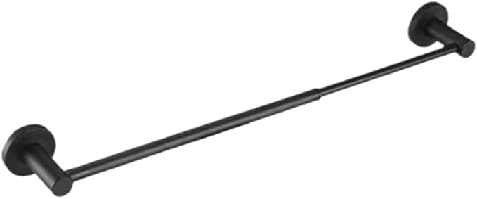 Retractable #304 Stainless Steel Towel Bar, Single bar or Double bar Optional,Adjustable Length from 16 inches to 28.9 Inches (Matt Black, Single Towel Bar)