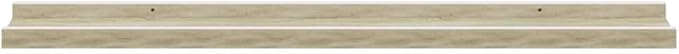 Wall Shelves Set of 4, Floating for Wall Decor, White and Sonoma Oak Wood Look, 31.5 Inch Long for Living Room Bedroom, Easy Install Modern Storage Shelves for Books Plants Decor