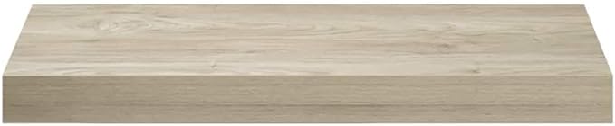 Floating Wall Shelf Oak Finish 19.7 x 9.1 inch Modern Decorative Storage Display Ledge for Bedroom Living Room Office Brown