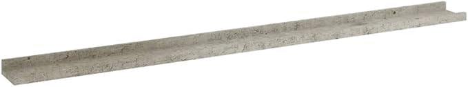 Concrete Gray Wall Shelves Set of 4 Industrial Floating Shelves 45.3 Inch for Living Room Bedroom Storage Display Modern MDF Shelving Units