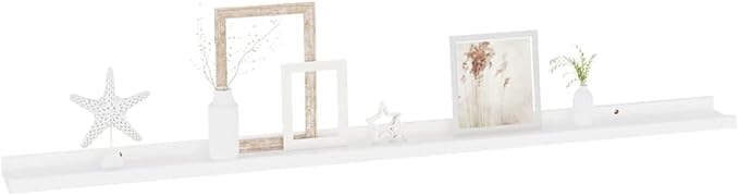 White Wall Shelves 2 Pack 45.3 Inch Floating Shelves for Living Room Bedroom Bathroom Storage Display Organizer with 11lb Load Capacity Each
