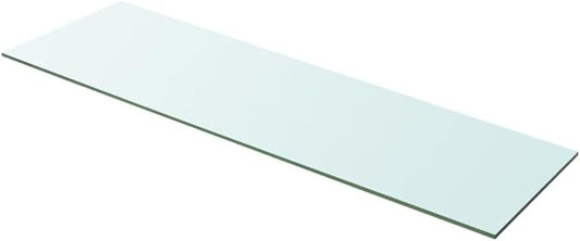 Clear Tempered Glass Wall Shelf Panel 39.4"x11.8" Floating Shelves for Bathroom Bedroom Living Room with 33 lb Capacity - Modern Display Shelf for Storage & Decor