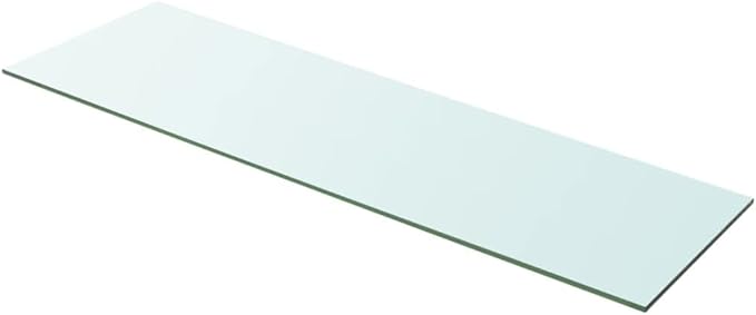 Floating Glass Shelf Panel Clear 39.4" x 11.8" Tempered Glass Wall Shelf Strong Load Capacity for Living Room, Bathroom, Kitchen and Bedroom Storage