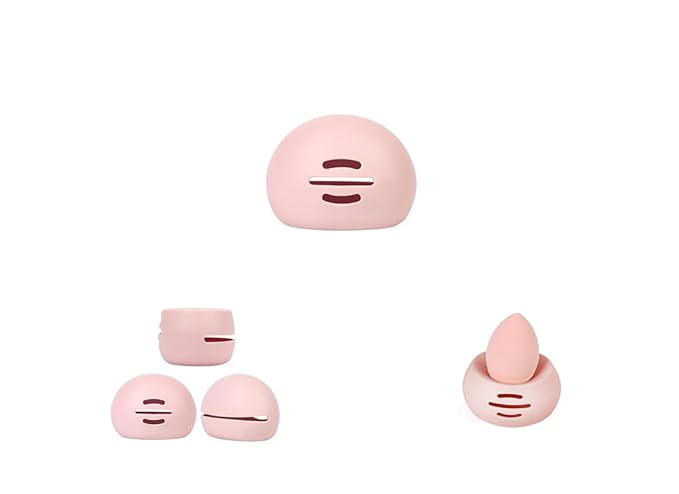 Womens Soft Silicone Travel or Daily Makeup Sponge Holder, Dust-proof Portable Cosmetic Face Beauty Makeup, Soft and Eco-Friendly Silicone Beauty Make up Organizer (1, Upgrade Dark pink)