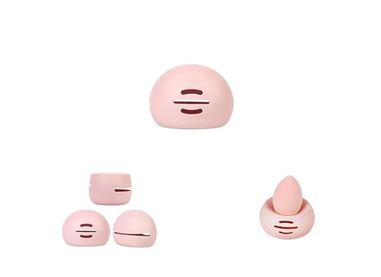 Womens Soft Silicone Travel or Daily Makeup Sponge Holder, Dust-proof Portable Cosmetic Face Beauty Makeup, Soft and Eco-Friendly Silicone Beauty Make up Organizer (1, Upgrade Dark pink)