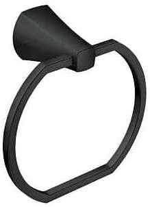 Moen MY8786BL Lindor Matte Black Towel Ring Matte Black