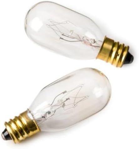 JERDON Makeup Mirror Replacement Bulbs - 2 Replacement Bulbs Makeup Mirrors - JPT25W