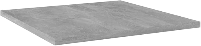 Set of 4 Concrete Grey Floating Shelf Boards Engineered Wood for Stylish Organization and Space Saving
