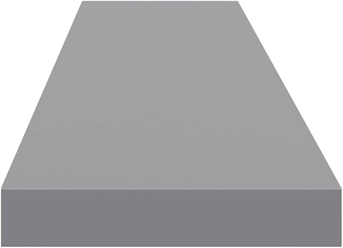 47.2 Inch Floating Wall Shelf, Long Modern Grey Display Ledge for Living Room, Bedroom, Home Office, Sturdy MDF Wall Mount Storage Shelf for Books, Photos, Decor