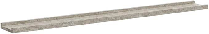 Wall Shelf Set of 2 Floating Shelves 39.4 Inch Modern Concrete Grey MDF Storage Display Ledge for Living Room Bedroom Office