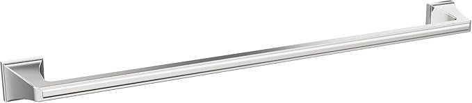 Amerock BH3602426 | Chrome Towel Bar | 24 in (610 mm) Towel Rack | Mulholland | Bathroom Towel Holder | Bathroom Hardware | Bath Accessories