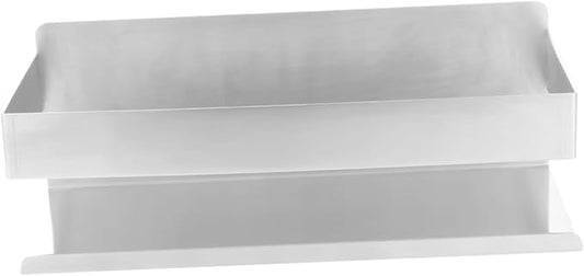 Holibanna Multifunctional Wall-Mounted Storage Rack Punch-Free Stainless Steel Kitchen and Bathroom Shelf Adjustable Metal Shelf for Home Organization