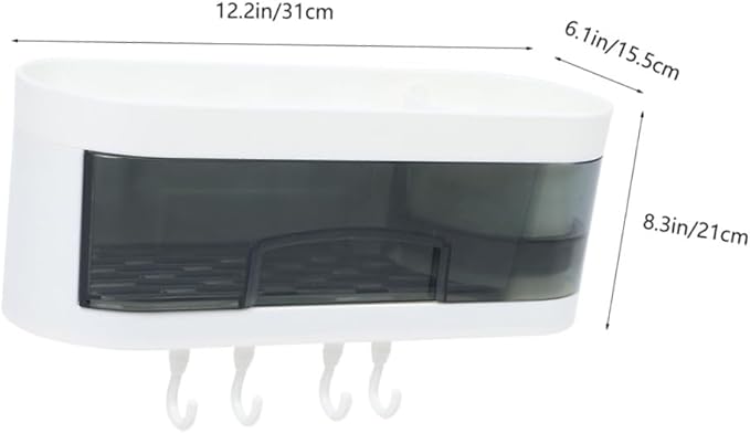 Wall-Mounted Storage Rack Bathroom Shelf Plastic Multi-Functional Kitchen Organizer No-Drill Hanging Storage for Home Bathroom Kitchen Random Color