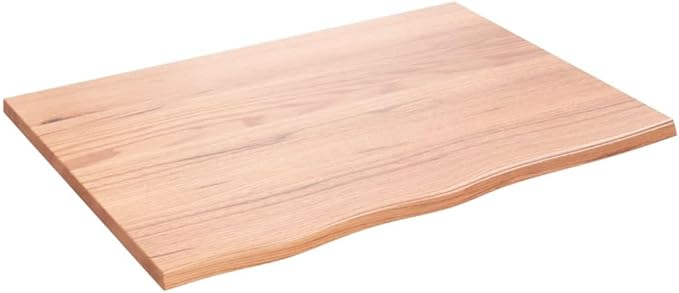 Solid Oak Wood Floating Wall Shelf, 31.5-inch Rustic Farmhouse Storage Display Ledge for Living Room, Kitchen, and Home Office Organization, Heavy Duty Brown