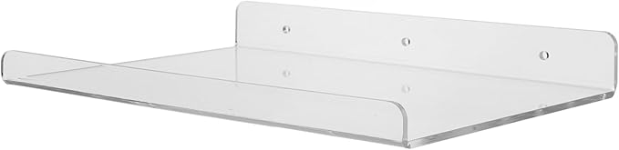 Wall-Mounted Storage Rack Kitchen and Bathroom Acrylic Shelf No-Drill Floating Shelf for Easy Storage Small Size for Organizing Seasonings and Bathroom Essentials