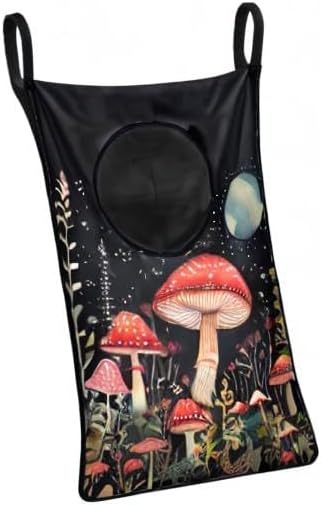 ZFRXIGN Mushroom Over The Door Hamper Moon Night Hanging Laundry Bag Galaxy Star Laundry Basket Dirty Clothes Hamper Storage for Bathroom, Bedroom, Dorm Space Saving Closet Hampers