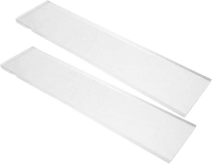 Toyvian 2pcs 13-inch Acrylic Floating Wall Ledge Shelves Medicine Cabinet Replacement for Bathroom Kitchen Storage and Organization