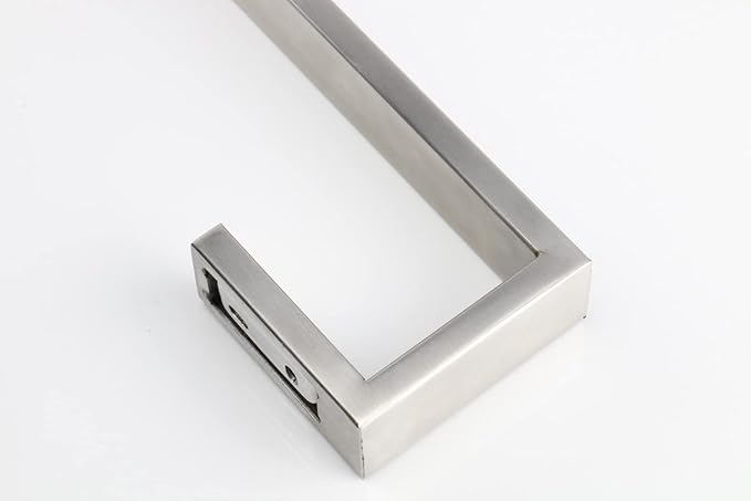 TocTen Bath Towel Rack - Square Base Thicken SUS304 Stainless Steel Towel Bar for Bathroom, Bathroom Bar Accessories Towel Rod Heavy Duty Wall Mounted Towel Holder (Brushed Nickel, 16 Inch)