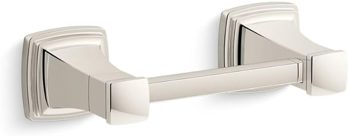 Kohler K27413-SN Riff Wall Mounted Spring Bar Toilet Paper Holder Vibrant Polished Nickel